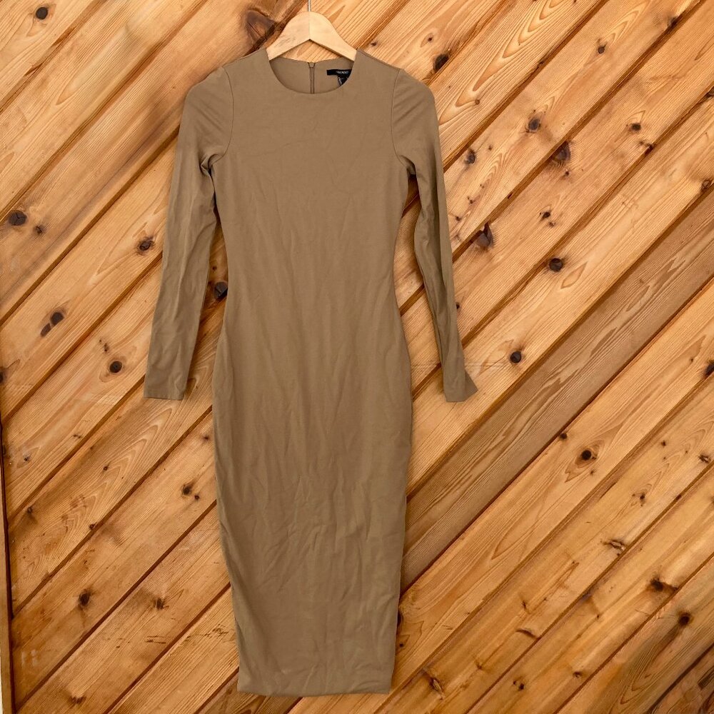 Tan Bodycon Dress in Size Small